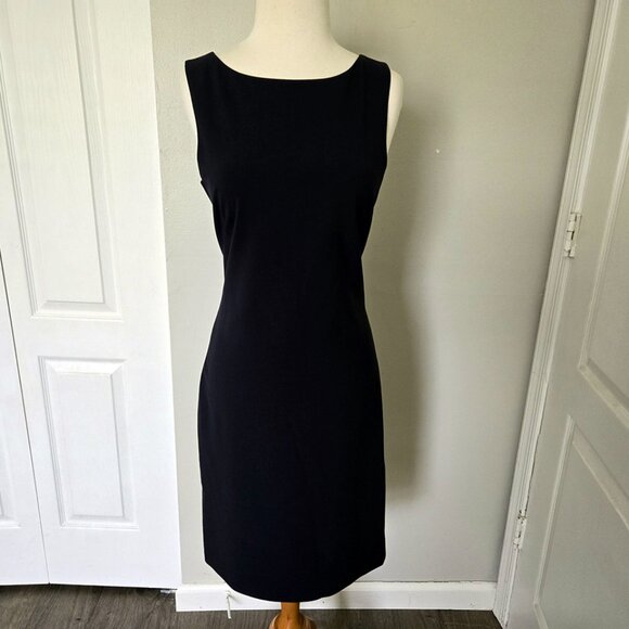 Theory Classic Black Mini Sleeveless Dress Size 4 - Picture 3 of 12